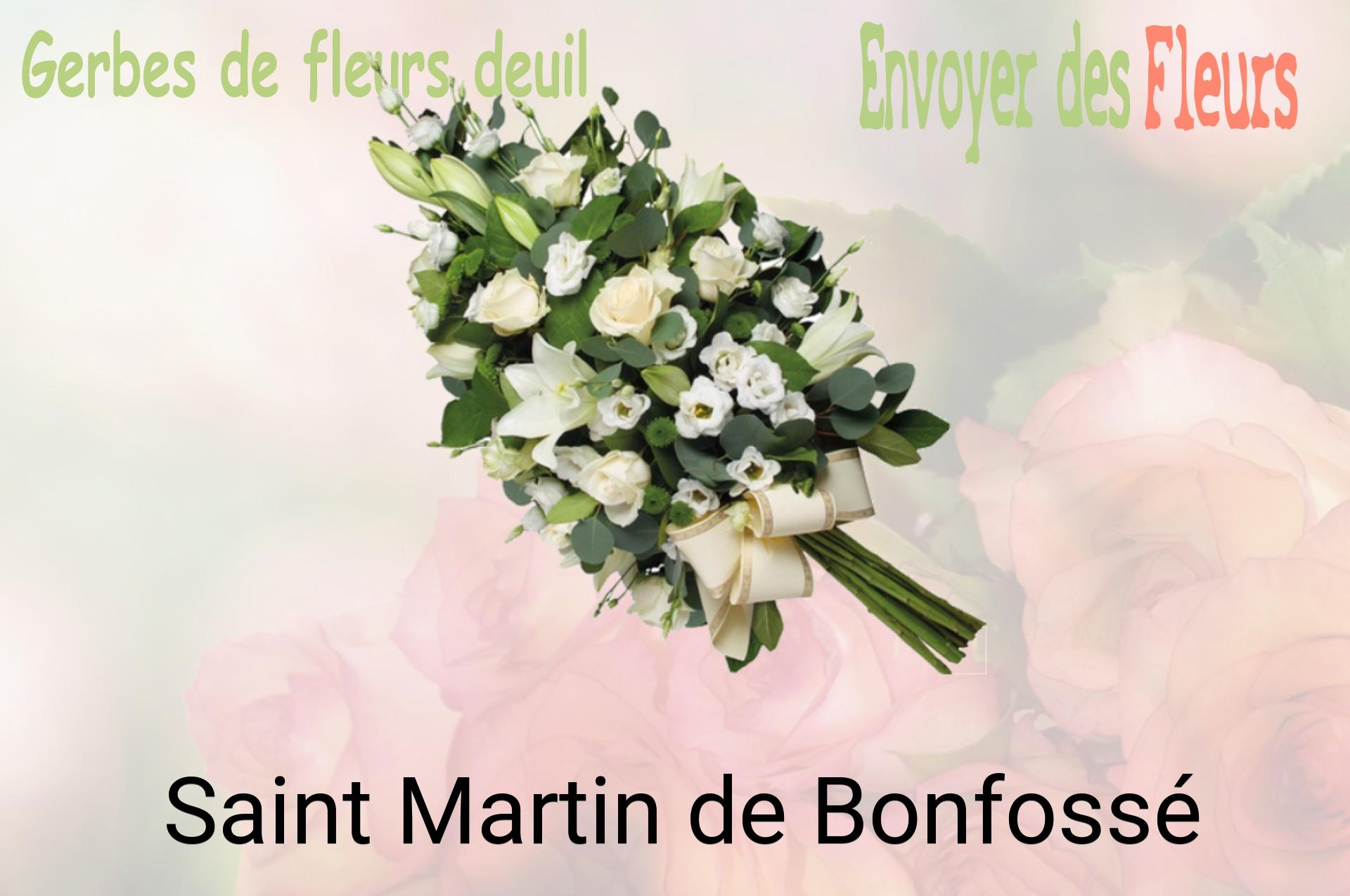 Gerbe de fleurs de deuil livrée à Saint-Martin-de-Bonfossé